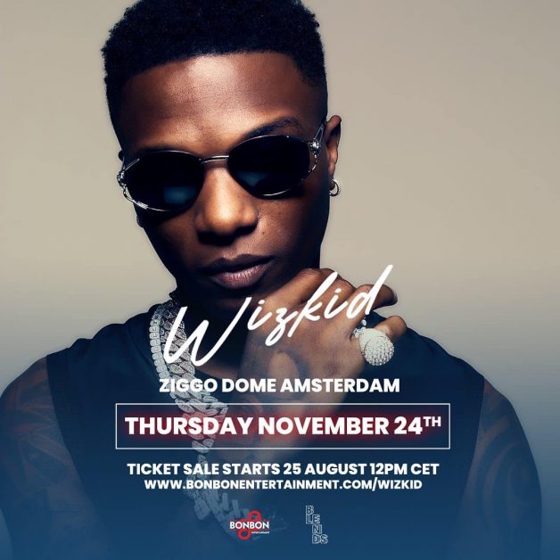 Wizkid Upcoming Event At Ziggo Dome Amsterdam